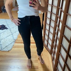 Express fleece lined black skinny jeans